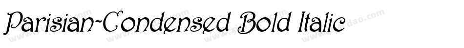 Parisian-Condensed Bold Italic字体转换